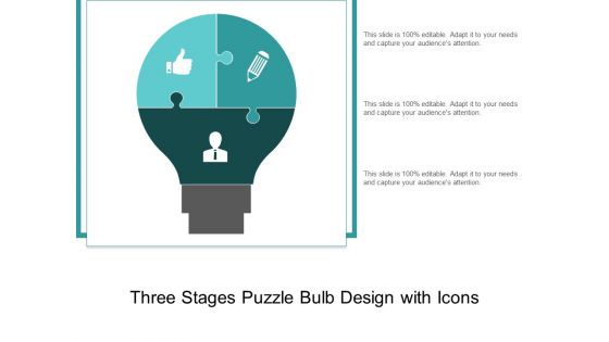 Three Stages Puzzle Bulb Design With Icons Ppt PowerPoint Presentation Professional Picture Three Stages Puzzle Bulb Design With Icons Ppt PowerPoint Presentation Professional Picture