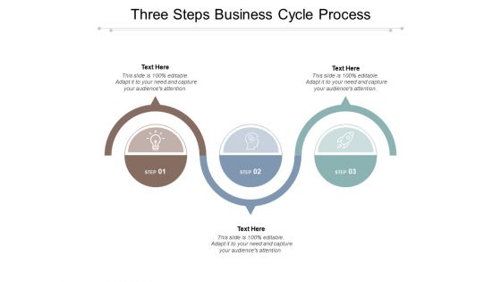 Three Steps Business Cycle Process Ppt PowerPoint Presentation Inspiration Example