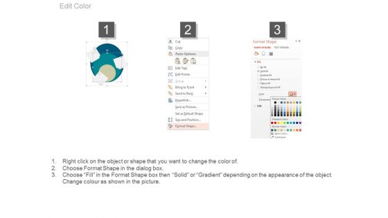 Three Steps Business Strategy Chart Powerpoint Template