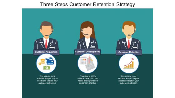 Three Steps Customer Retention Strategy Ppt PowerPoint Presentation Portfolio Slideshow Three Steps Customer Retention Strategy Ppt PowerPoint Presentation Portfolio Slideshow