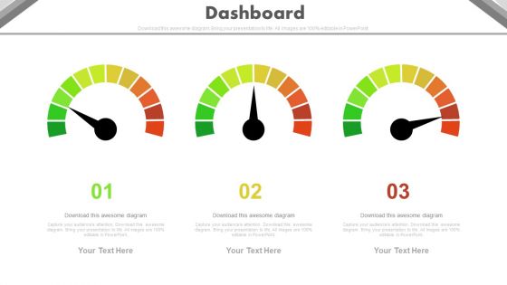 Three Steps Dashboard Charts For Financial Review Powerpoint Slides Three Steps Dashboard Charts For Financial Review Powerpoint Slides