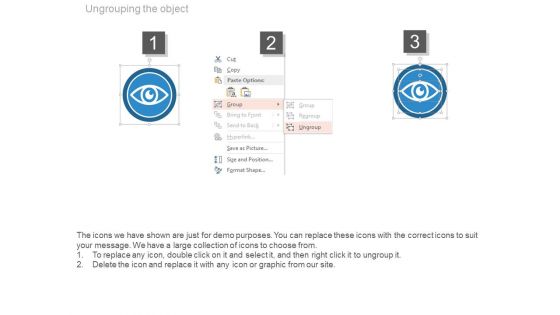 Three Steps For Business Vision Strategy Powerpoint Slides