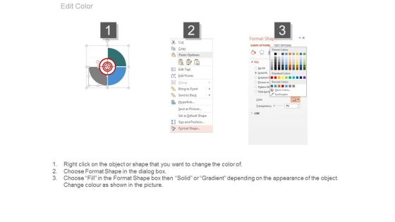 Three Steps For Target Analysis Diagram Powerpoint Slides