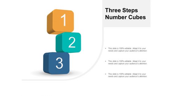 Three Steps Number Cubes Ppt PowerPoint Presentation Pictures Structure