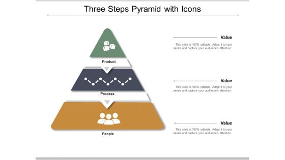 Three Steps Pyramid With Icons Ppt PowerPoint Presentation Gallery Grid