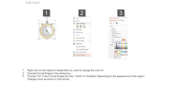 Three Stopwatches To Display Profit Trends Powerpoint Slides