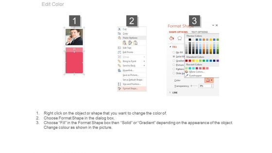 Three Tags With Employees Pictures Powerpoint Slides