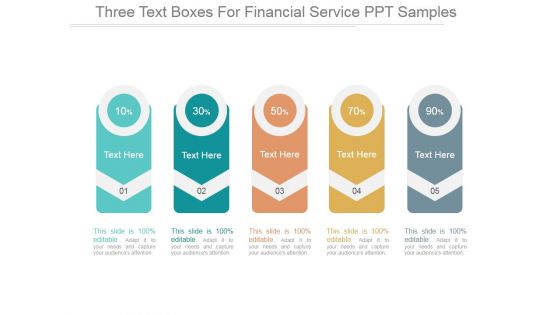 Three Text Boxes For Financial Service Ppt PowerPoint Presentation Templates