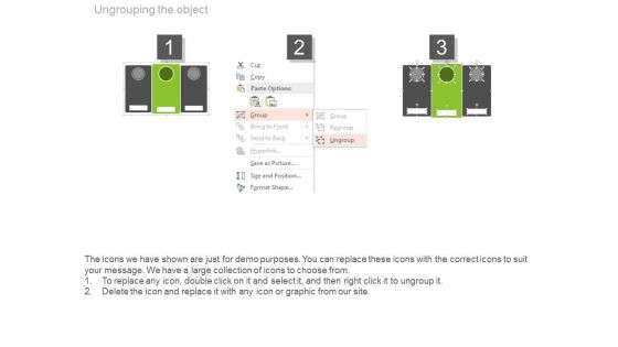 Three Text Tags Compare Chart Powerpoint Slides