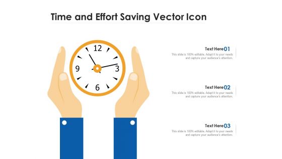 Time And Effort Saving Vector Icon Ppt PowerPoint Presentation Ideas Objects PDF