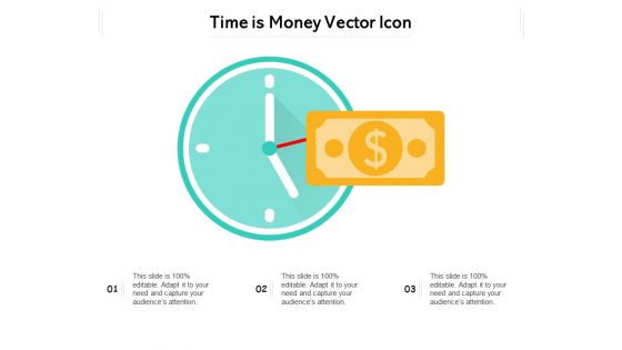 Time Is Money Vector Icon Ppt PowerPoint Presentation Icon Backgrounds PDF