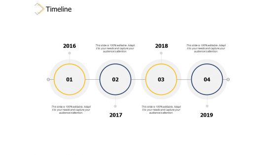 Timeline 2016 To 2019 Ppt PowerPoint Presentation Visual Aids Gallery