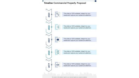 Timeline Commercial Property Proposal One Pager Sample Example Document