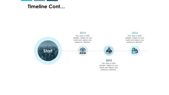 Timeline Cont Three Year Process Ppt PowerPoint Presentation Inspiration Visuals