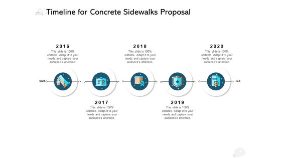 Timeline For Concrete Sidewalks Proposal Ppt PowerPoint Presentation Styles Display