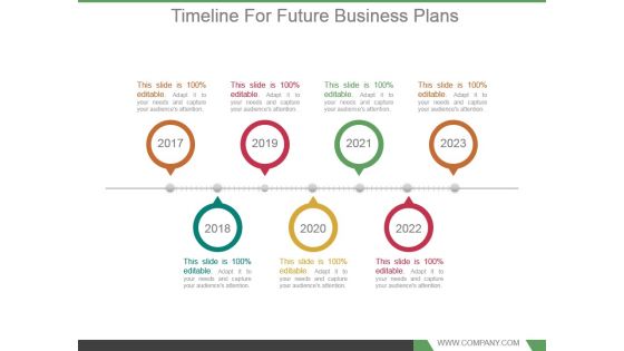 Timeline For Future Business Plans Ppt Background Designs
