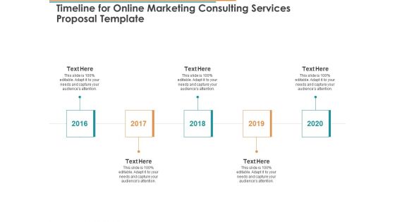 Timeline For Online Marketing Consulting Services Proposal Template Ppt Infographics Clipart PDF