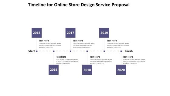 Timeline For Online Store Design Service Proposal Ppt PowerPoint Presentation Outline Picture