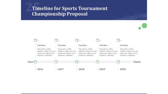 Timeline For Sports Tournament Championship Proposal Ppt File Topics PDF