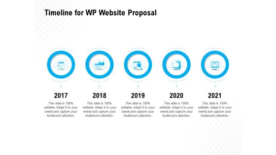 Timeline For WP Website Proposal Ppt PowerPoint Presentation Portfolio Objects