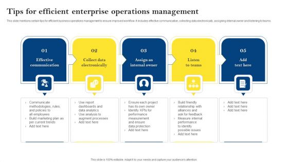 Tips For Efficient Enterprise Operations Management Graphics PDF