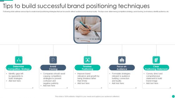 Tips To Build Successful Brand Positioning Techniques Demonstration PDF