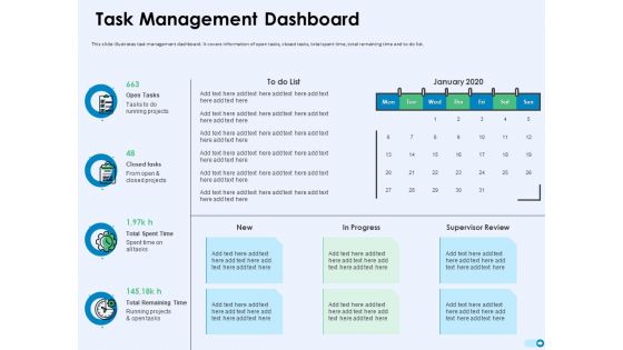 Tools For Prioritization Task Management Dashboard Ppt PowerPoint Presentation Visual Aids Outline PDF