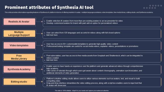 Top 10 Revolutionary Solutions For Everything Prominent Attributes Of Synthesia AI Tool Information PDF