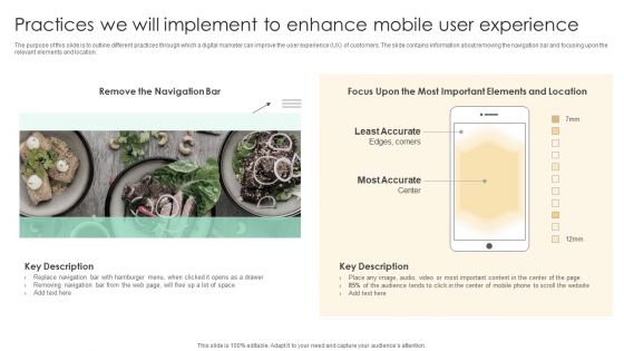 Top SEO Techniques Practices We Will Implement To Enhance Mobile User Summary PDF