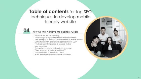Top SEO Techniques To Develop Mobile Friendly Website Ppt PowerPoint Presentation Complete Deck With Slides