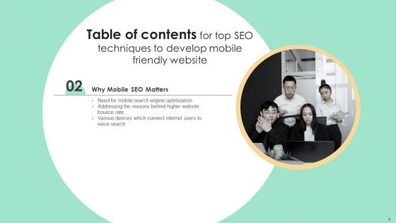Top SEO Techniques To Develop Mobile Friendly Website Ppt PowerPoint Presentation Complete Deck With Slides