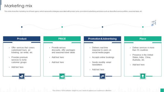 Tour Agency Business Profile Marketing Mix Guidelines PDF Tour Agency Business Profile Marketing Mix Guidelines PDF