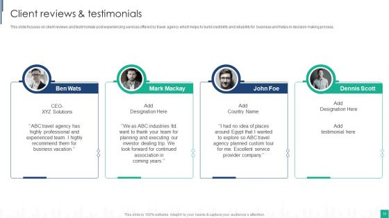 Tour Agency Business Profile Ppt PowerPoint Presentation Complete Deck With Slides