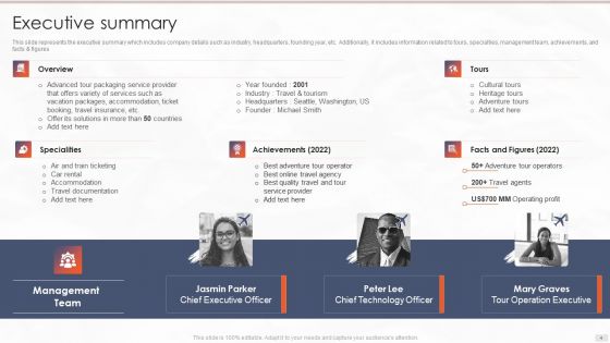 Tour Management Company Profile Ppt PowerPoint Presentation Complete Deck With Slides