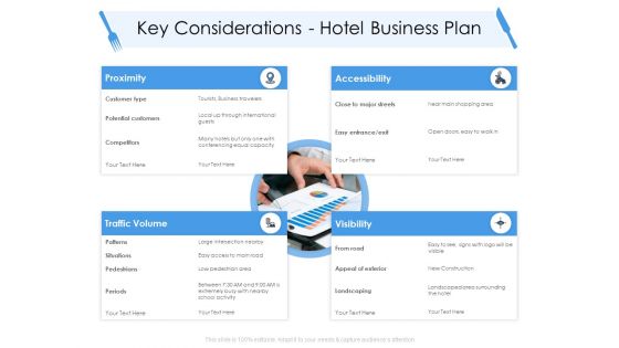Tourism And Hospitality Industry Key Considerations Hotel Business Plan Ppt Layouts Rules PDF