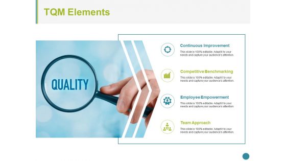 Tqm Elements Ppt PowerPoint Presentation Ideas Templates