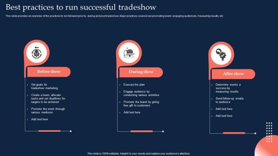 Trade Expo Best Practices To Run Successful Tradeshow Portrait PDF