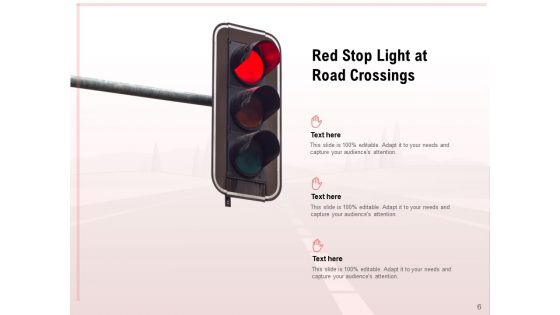Traffic Light Car Standing City Street Ppt PowerPoint Presentation Complete Deck