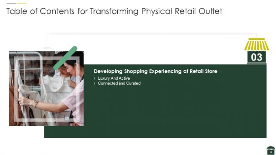 Transforming Physical Retail Outlet Ppt PowerPoint Presentation Complete Deck With Slides