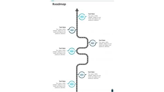 Travel Business Proposal Roadmap One Pager Sample Example Document Travel Business Proposal Roadmap One Pager Sample Example Document