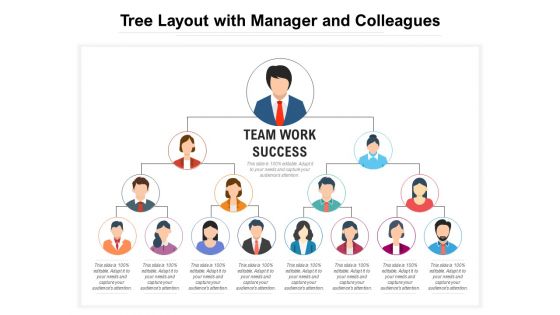 Tree Layout With Manager And Colleagues Ppt PowerPoint Presentation Gallery Background Image PDF