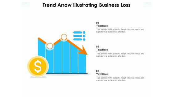 Trend Arrow Illustrating Business Loss Ppt PowerPoint Presentation Slides Introduction PDF