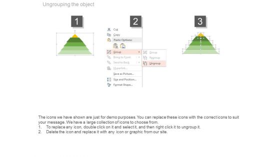 Triangle Of Five Business Steps Powerpoint Slides