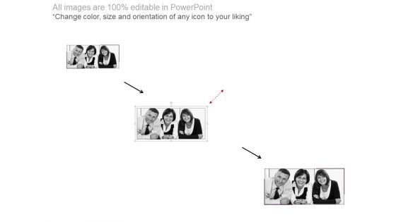 Triangle Organization Chart With Pictures Powerpoint Slides