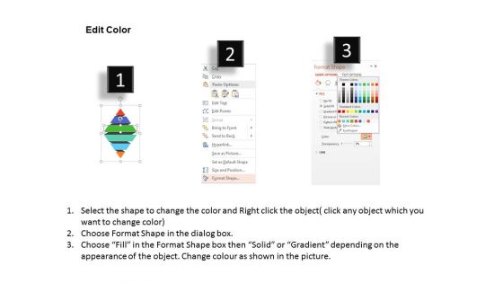 Triangle Text Box Design With Colorful Segments Powerpoint Templates