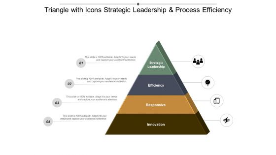 Triangle With Icons Strategic Leadership And Process Efficiency Ppt PowerPoint Presentation Model Tips