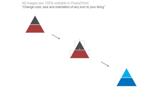 Triangle With Two Segments And Percentage Values Powerpoint Slides