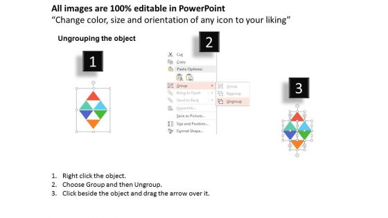 Triangles For Six Steps Display PowerPoint Templates