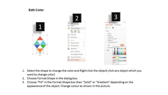 Triangles For Six Steps Display PowerPoint Templates