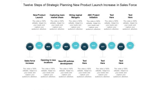 Twelve Steps Of Strategic Planning New Product Launch Increase In Sales Force Ppt Powerpoint Presentation Gallery Slide